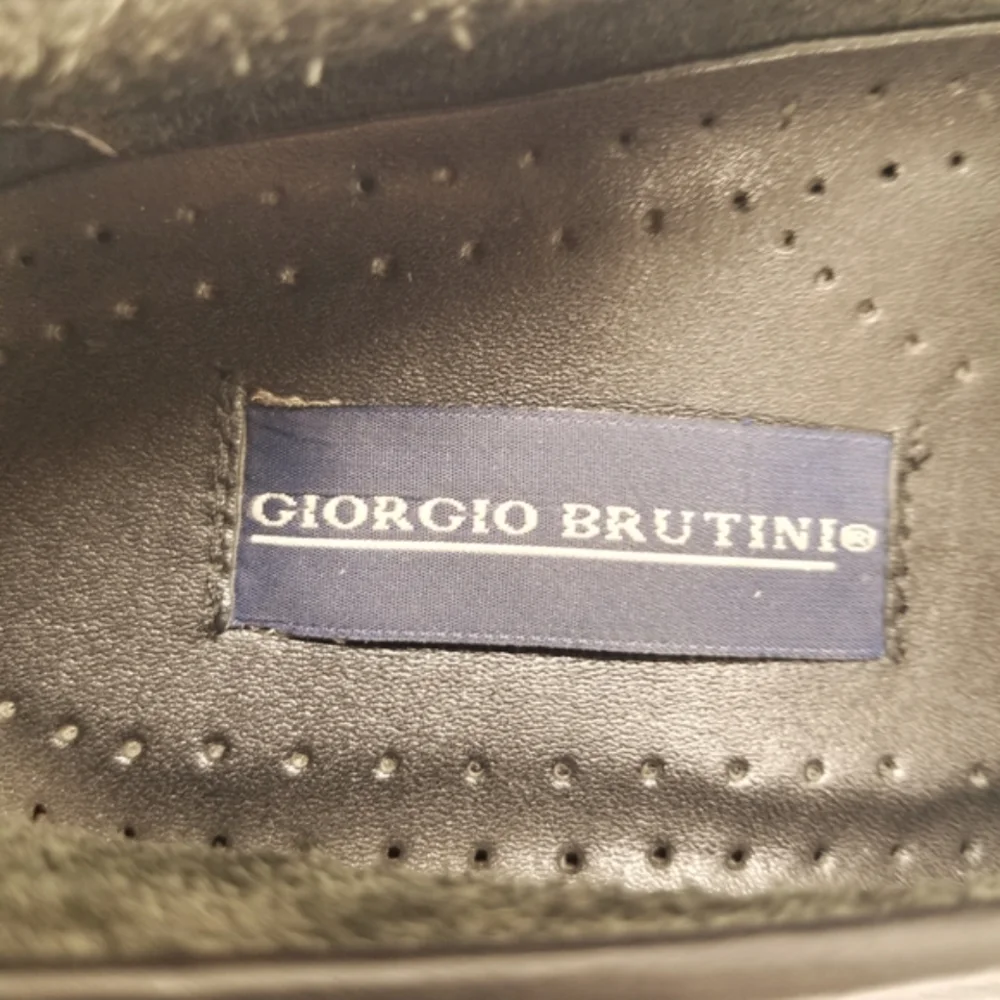 Giorgio Brutini Princeton Men Sz 10M Black Leather Loafer Slip On Kiltie